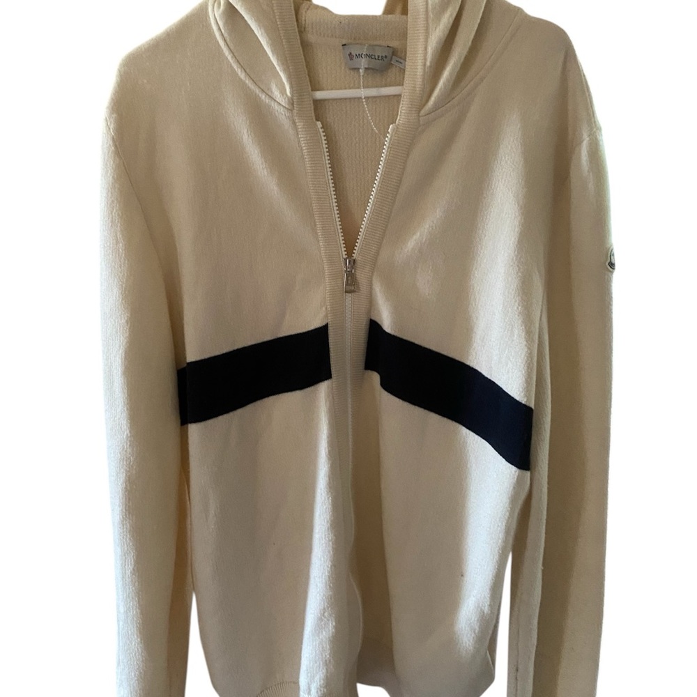 Moncler Cream and Black Label Detail